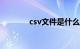 csv文件是什么意思知识介绍