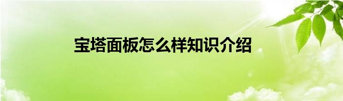 宝塔面板怎么样知识介绍