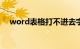 word表格打不进去字怎么回事知识介绍