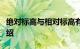 绝对标高与相对标高有什么区别是什么知识介绍