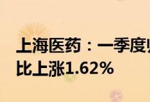 上海医药：一季度归母净利润15.42亿元，同比上涨1.62%