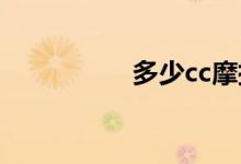 多少cc摩托车能上高速