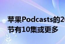 苹果Podcasts的200万标题中只有36％的情节有10集或更多