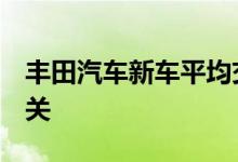 丰田汽车新车平均交易价格将突破5万美元大关