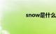 snow是什么意思车上的