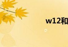 w12和v12的区别