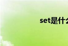 set是什么意思车上的
