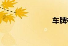车牌标志大全