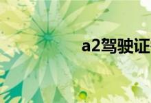 a2驾驶证需要什么条件
