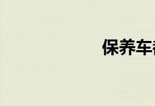 保养车都保养什么