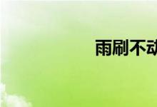 雨刷不动了怎么回事