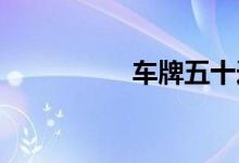 车牌五十选一选号绝招