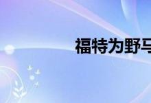 福特为野马黑马申请商标